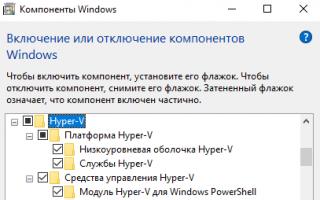 Установка hyper v в windows 10 домашняя
